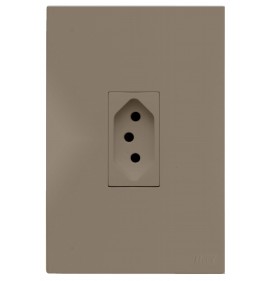 Conjunto Tomada 10a Vertical 4x2 - RECTA FENDI SATIN FOSCO